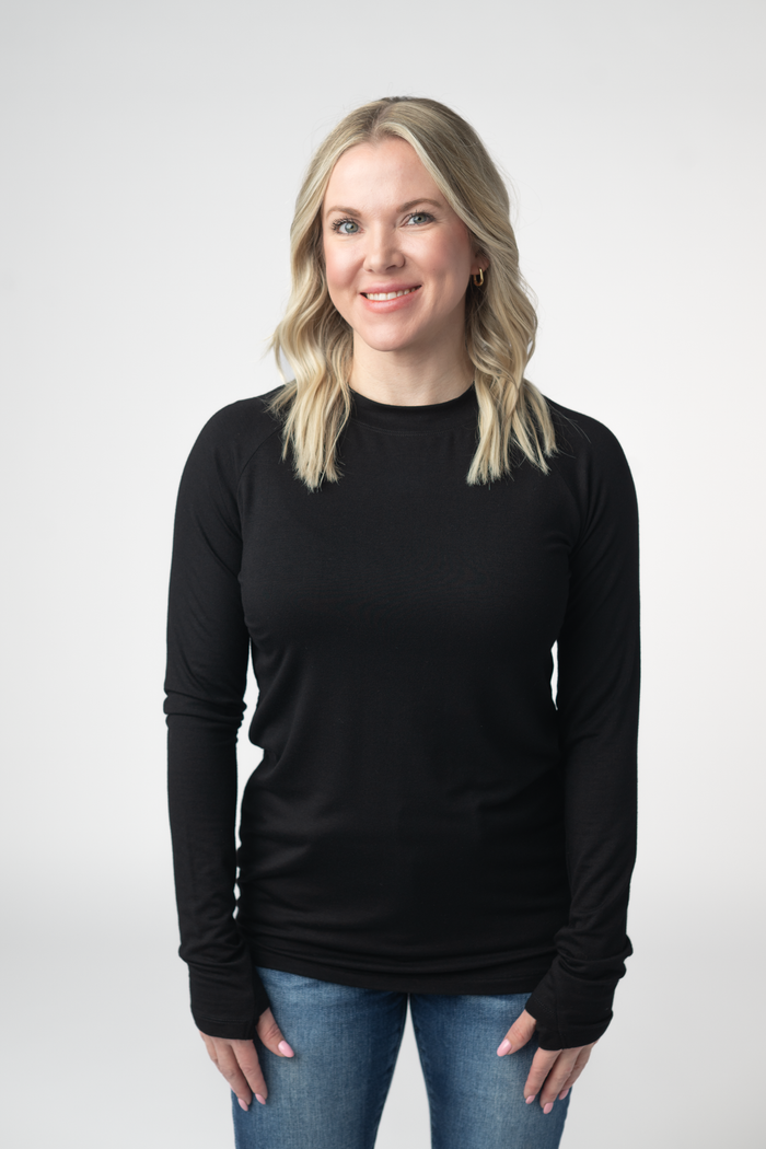 Blair Long Sleeve Top - Black by Michelle Mae
