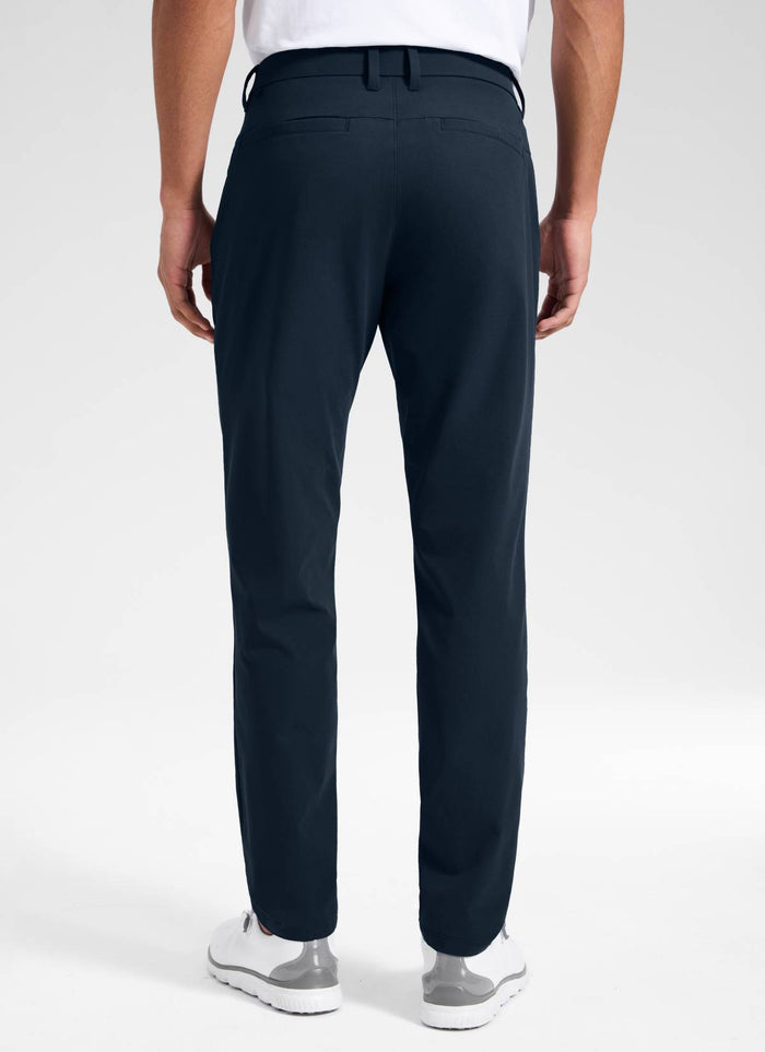 CRZ YOGA Men's BreezeLite Lightweight Golf Mid Rise Pocket Pant 32" True Navy