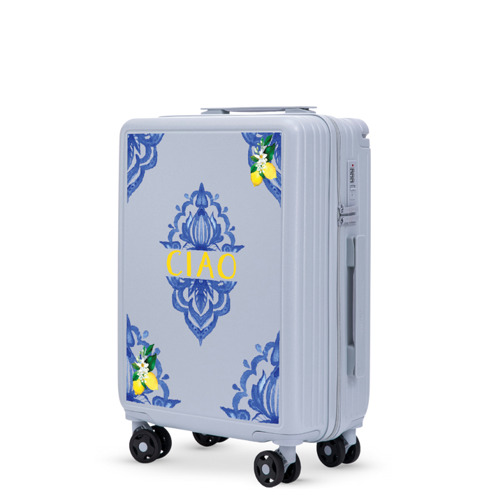 Walizka kabinowa Wings ABS+ 20" Customized PASTEL BLUE CIAO customized