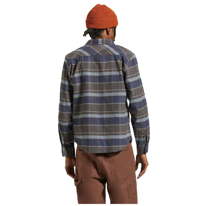 Camisa Brixton Builders Bowery Washed Navy Black Coronet Blue