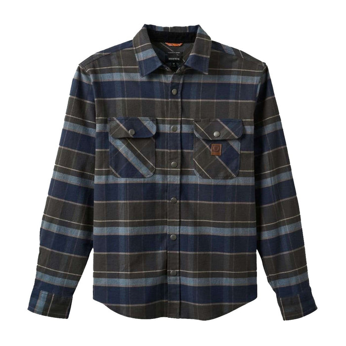 Camisa Brixton Builders Bowery Washed Navy Black Coronet Blue