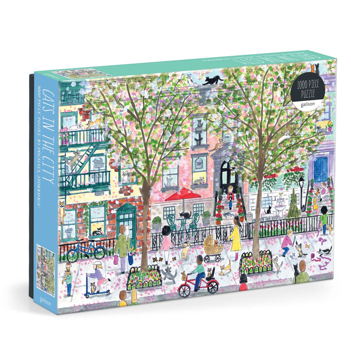 Cats In The City 1000 Piece Puzzle by Michael Storrings | Galison