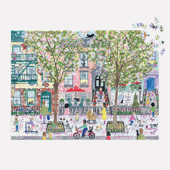 Cats In The City 1000 Piece Puzzle by Michael Storrings | Galison