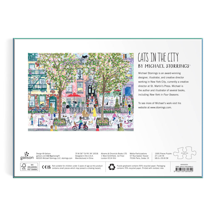 Cats In The City 1000 Piece Puzzle by Michael Storrings | Galison