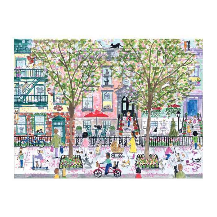 Cats In The City 1000 Piece Puzzle by Michael Storrings | Galison