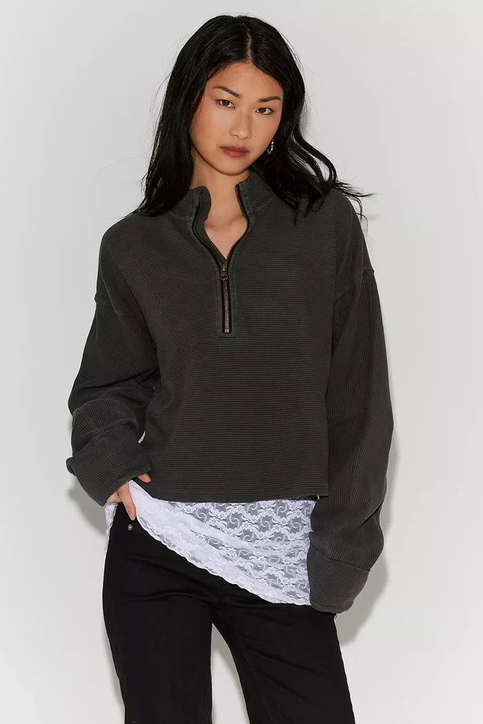 Celeste Quarter Zip - Black