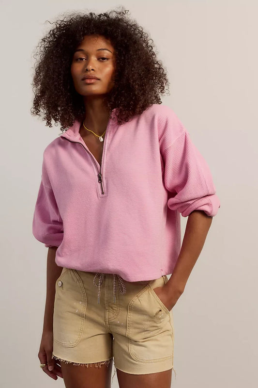 Celeste Quarter Zip - Hummingbird Pink