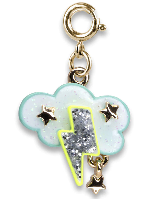 CHARM IT!  Gold Glitter Lightning Charm