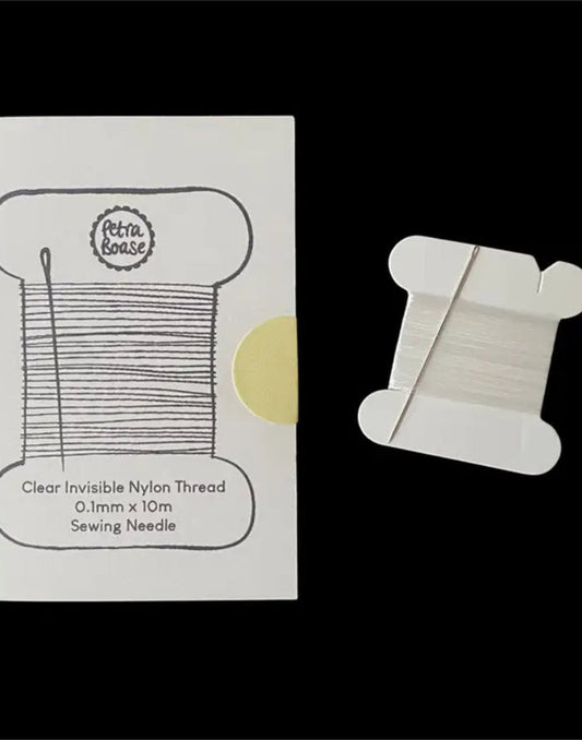 Clear Invisible Nylon Thread for Patch Sewing – Petra Boase - 10 Metres and Needle