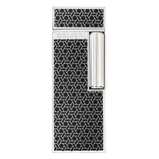 Colibri Continental Chrome Patterned Soft Flame Lighter - LI220T6