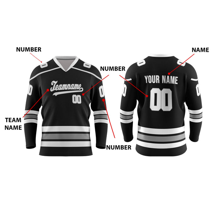 Custom Ice Hockey Jersey - White Panel - Personalized Teamwear