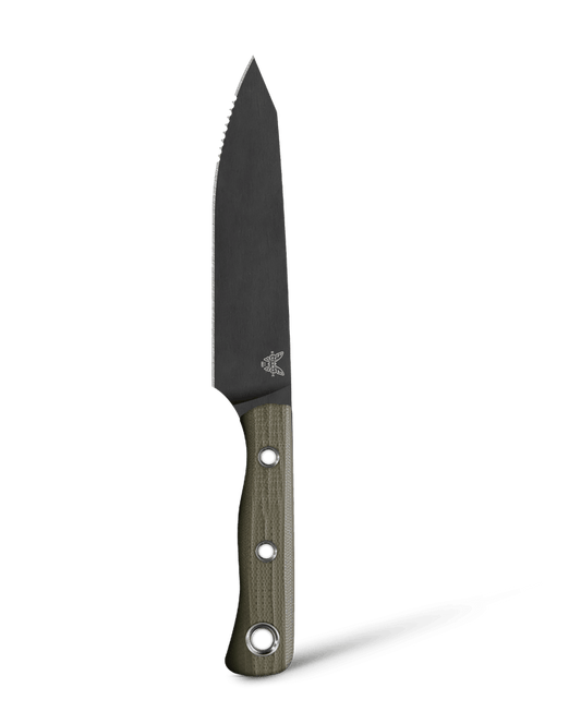 Custom Single Table Knife with Green Handle - Vertical Tip Up | Benchmade Knife Co.
