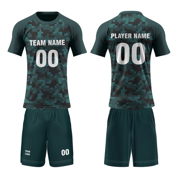 Custom Volleyball Uniform - Geometric Camo - Personalized Kit