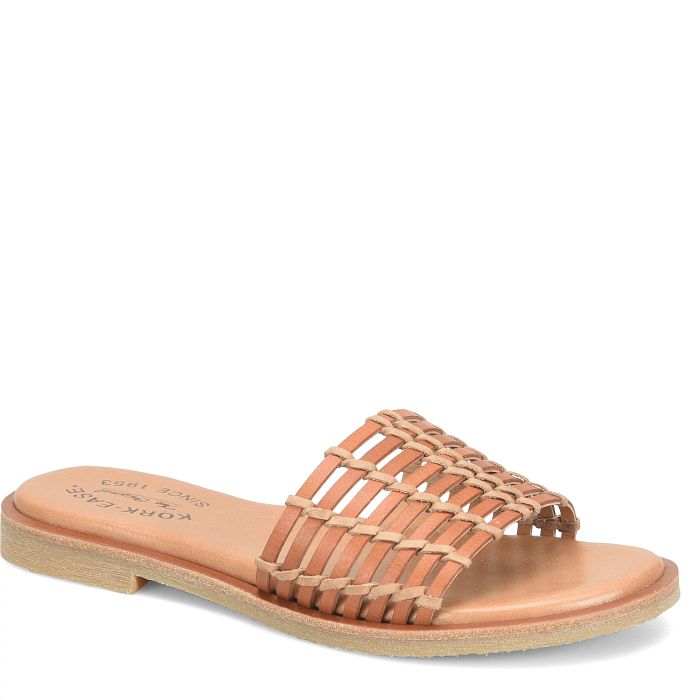 rust color leather sandal