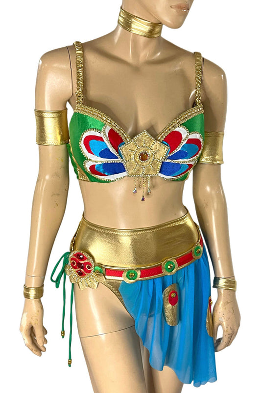 Desert Warrior Chief Bra and Skirt Cosplay Costume