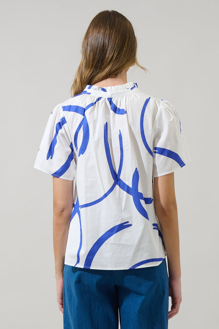 Dorma Strokes Reva Split Neck Top