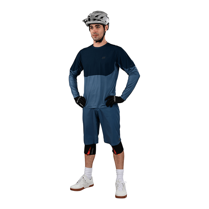 Drift LS Jersey Solid Blue Mirage