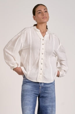 Elan Top Button Down Long Sleeve