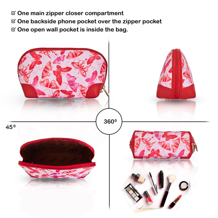 Women's butterfly cosmetic pouch and travel makeup bag for daily use-feature image