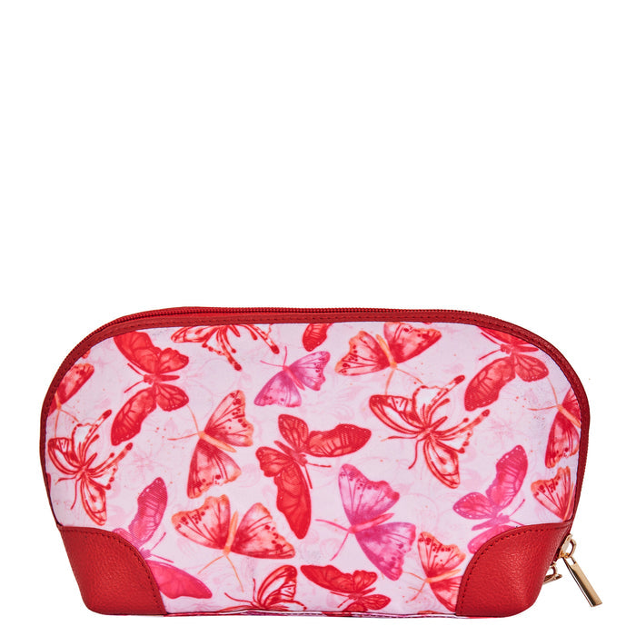 Women's butterfly cosmetic pouch and travel makeup bag for daily use-back view
