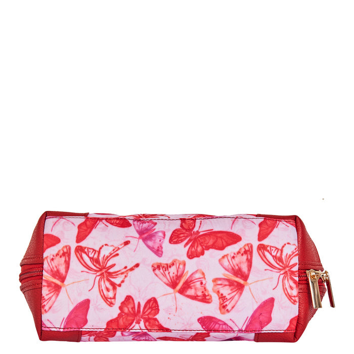 Women's butterfly cosmetic pouch and travel makeup bag for daily use-bottom view