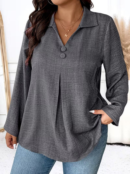 Elmyra - Chemise Fluide Boutonnée Élégante