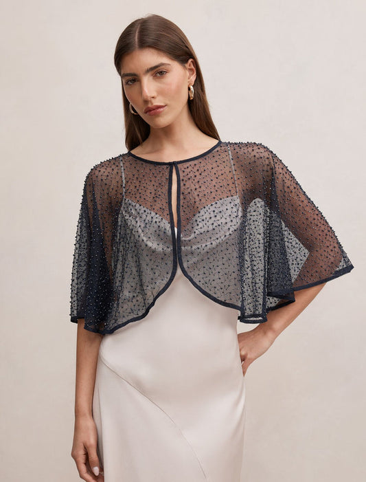 Eloise Bead Cape 0 Midnight Navy Forever New