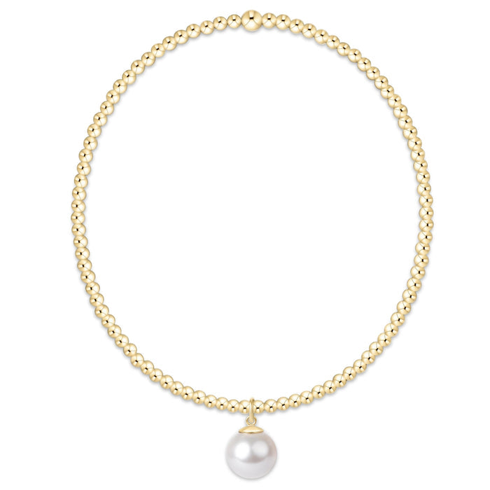 Enewton Classic Gold 2mm Bracelet With Pearl Charm