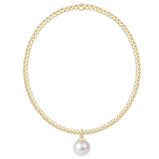 Enewton Classic Gold 2mm Bracelet With Pearl Charm