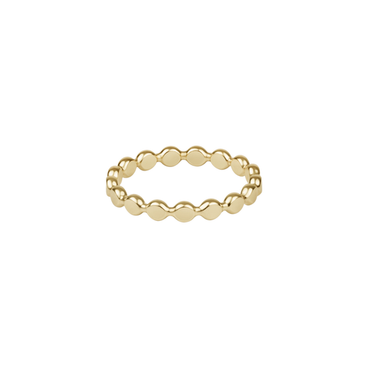 Enewton Classic Gold Beaded Disc Ring
