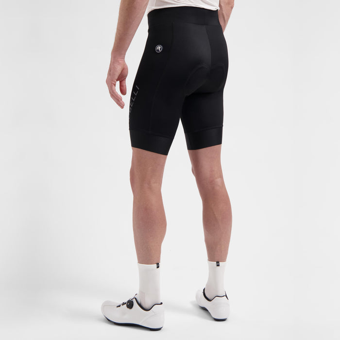 Rogelli Essential II korte fietsbroek zonder bretels heren zwart gedragen achterkant.