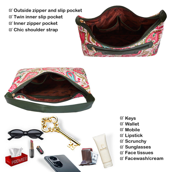 Women's paisley shoulder hobo bag for work, travel, and daily use-feature image