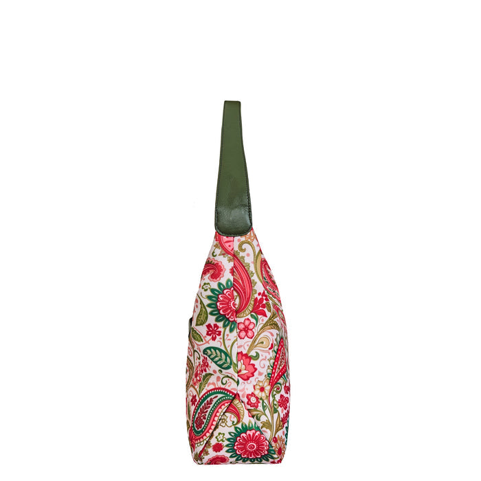 Women's paisley shoulder hobo bag for work, travel, and daily use-side image