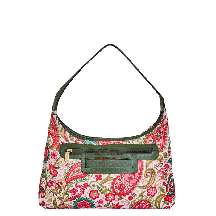 Women's paisley shoulder hobo bag for work, travel, and daily use-back image