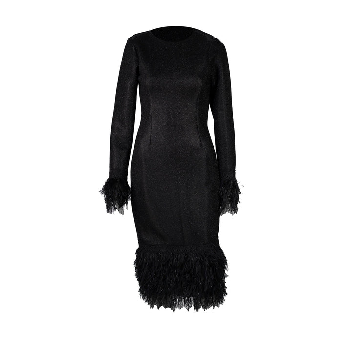 Fabrosanz: Black Shimmer Scuba Dress