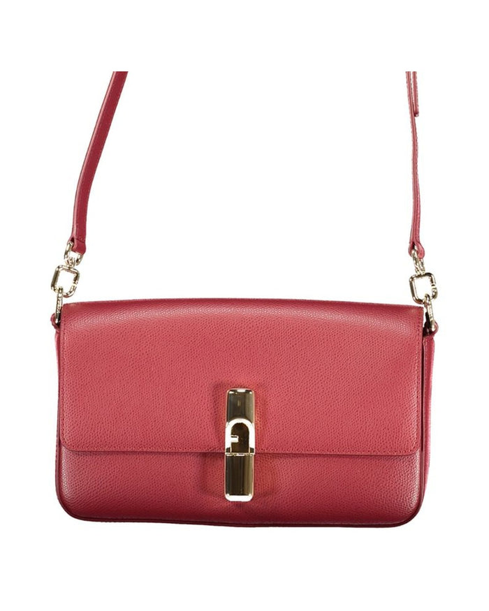 Furla Rosso Leather Women Handbag