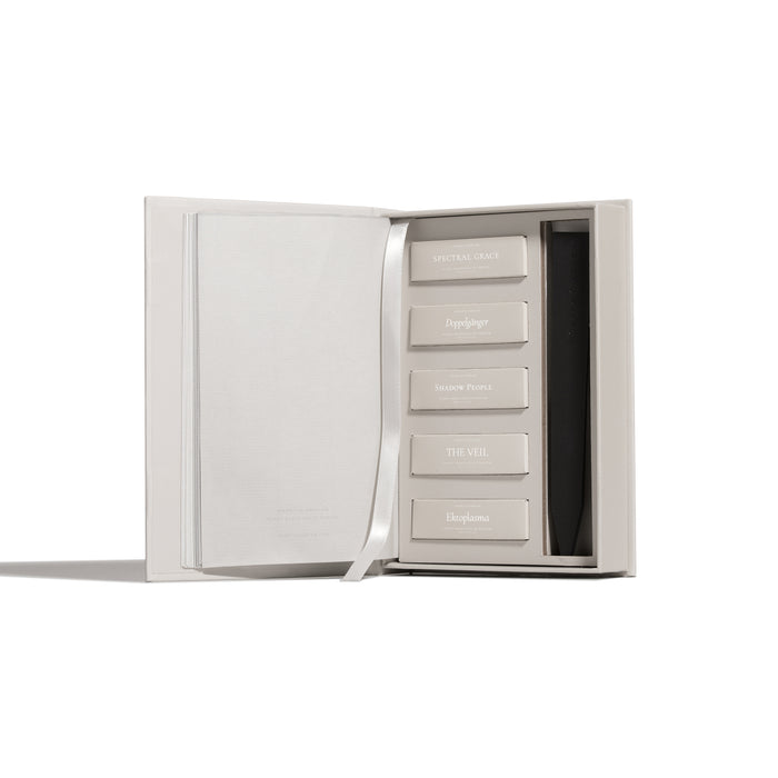 Open box with cartons on a white background