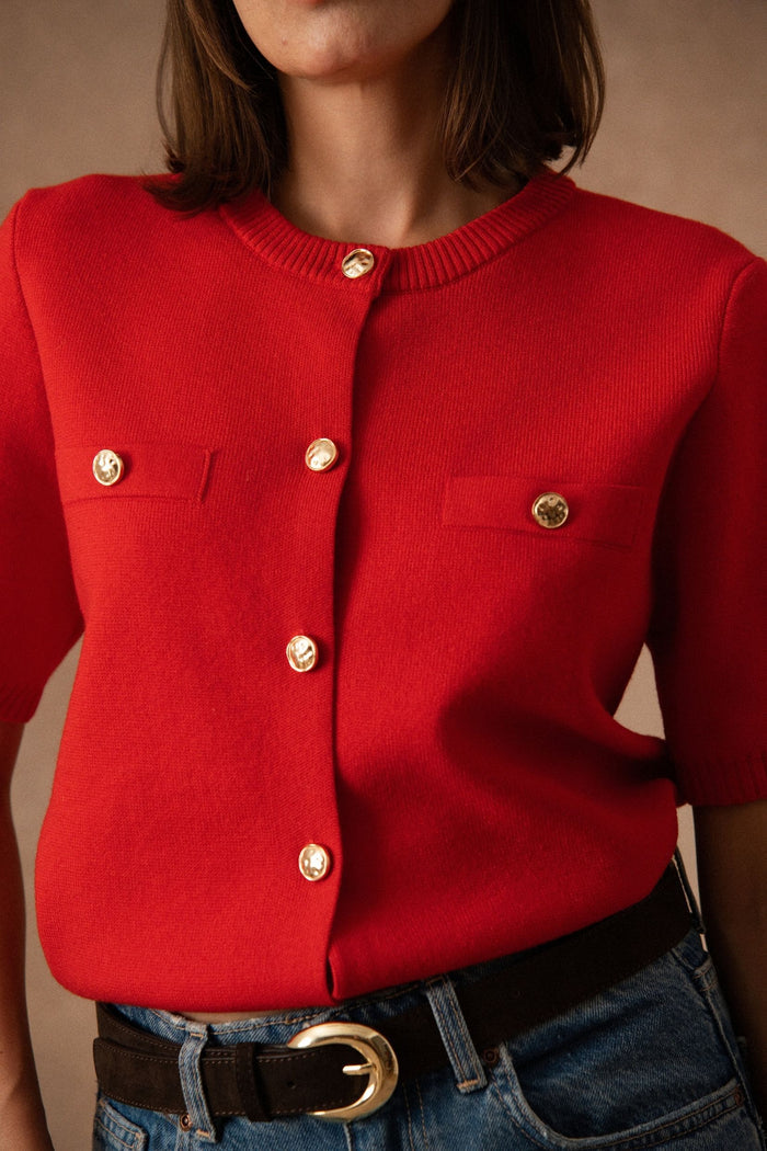 Gilet Zélie - Rouge