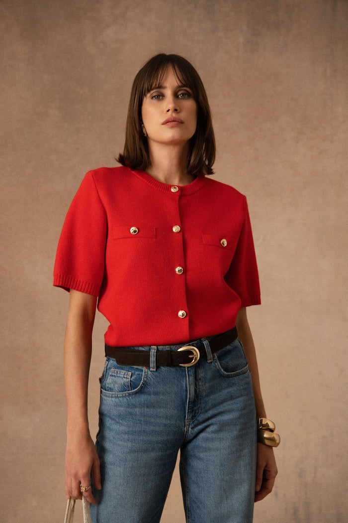 Gilet Zélie - Rouge