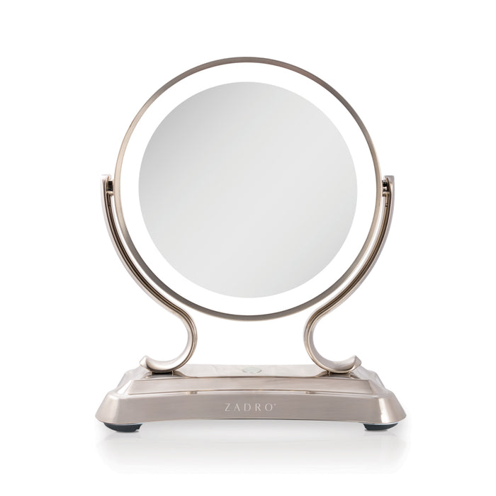 Zadro GLALT45RS 705004423304 product photo front view, glamour led lighted makeup mirror with magnification in front of a white background