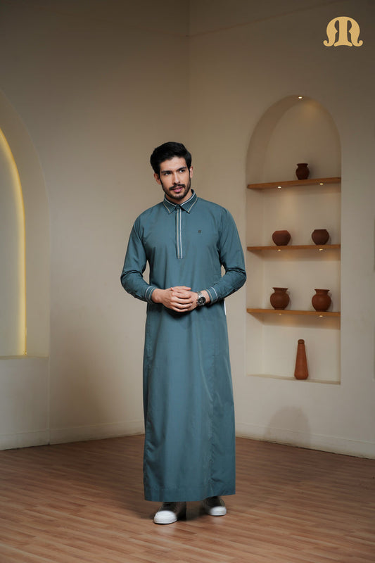 Green Claro Thobe Mens