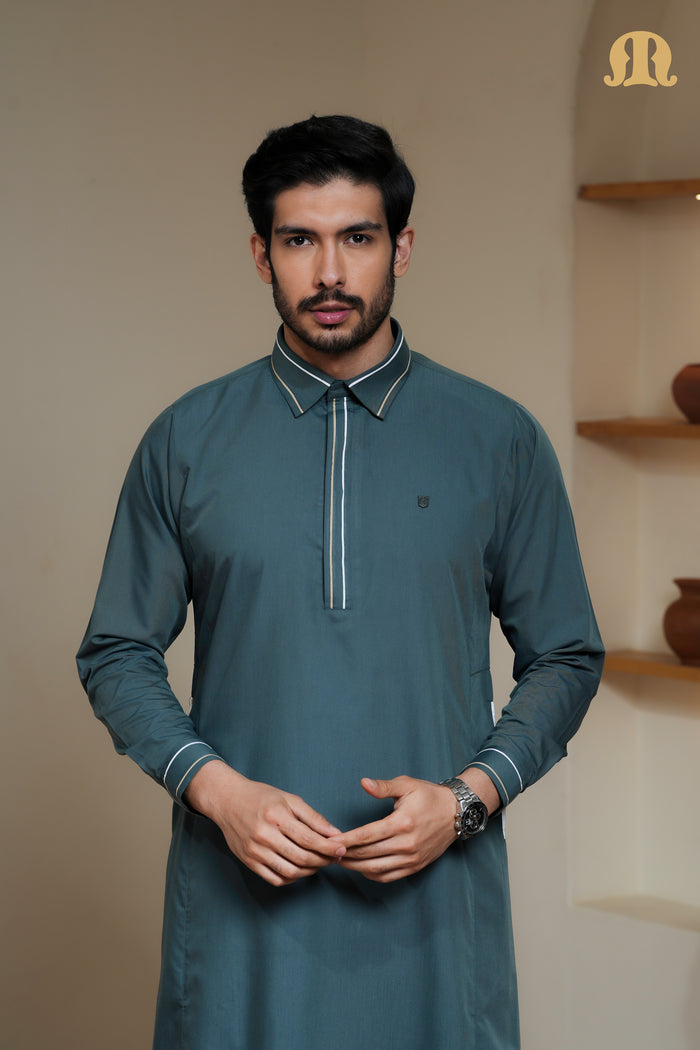 Green Claro Thobe Mens