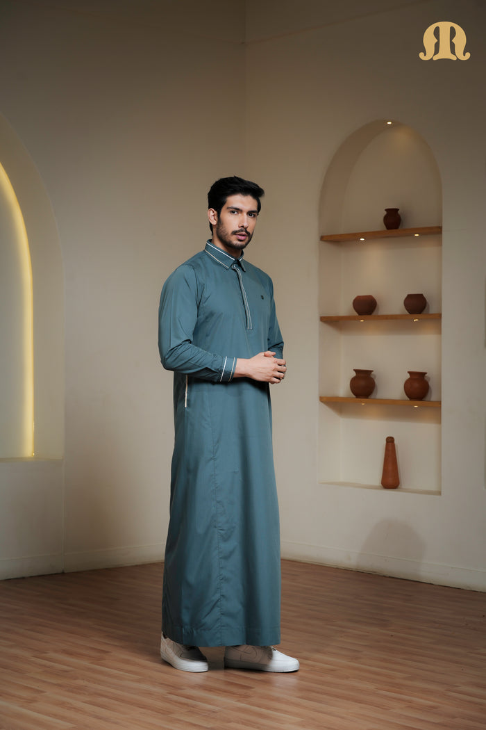 Green Claro Thobe Mens