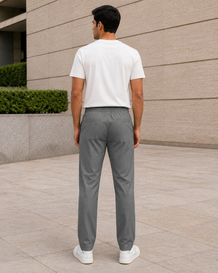 Grey Solid Pyjamas Pants For Men
