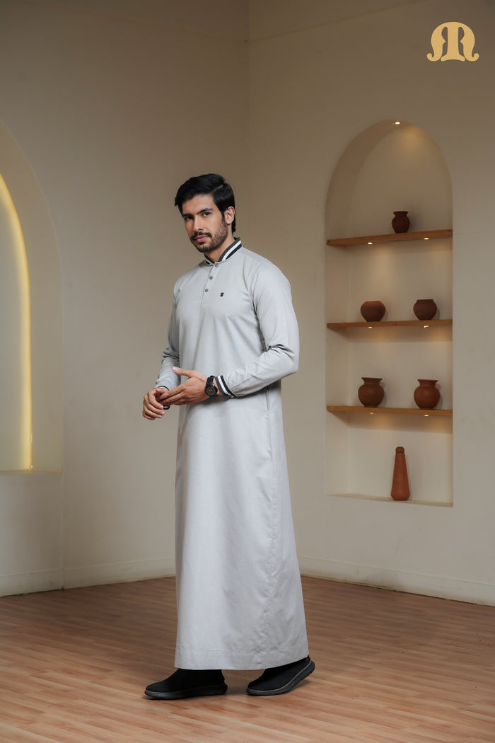 Grey Wenig Thobe Mens