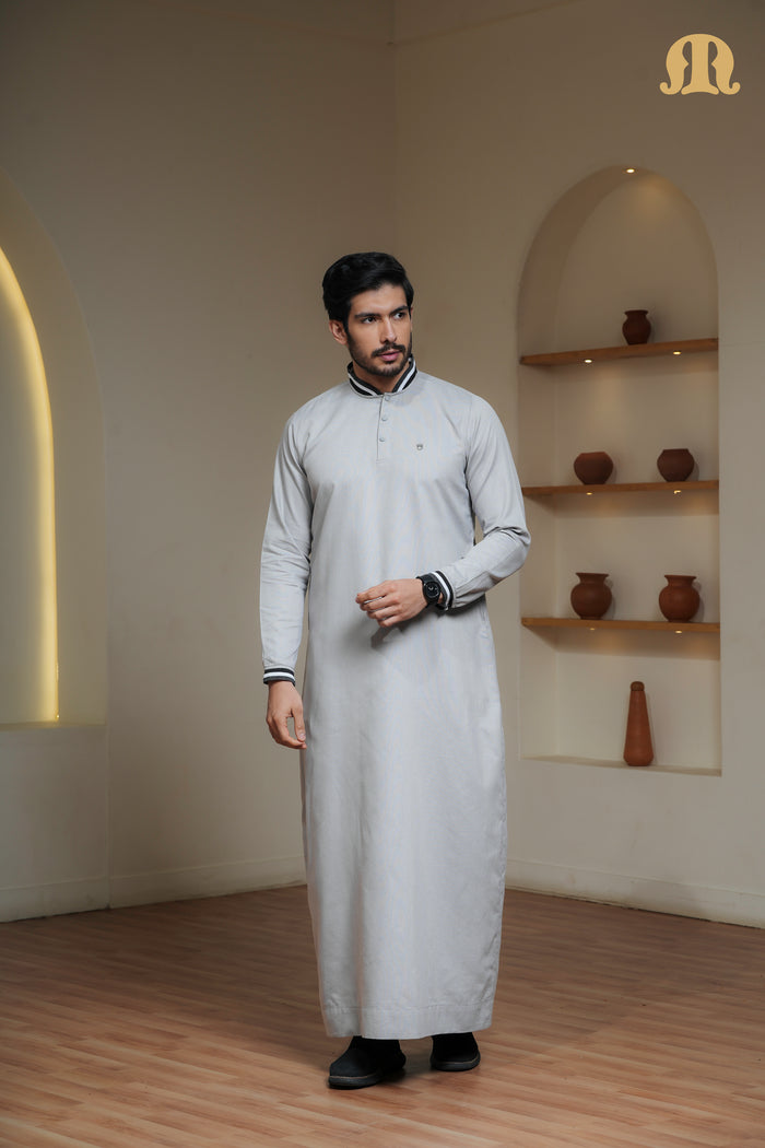 Grey Wenig Thobe Mens