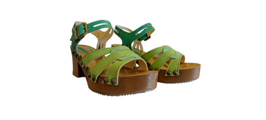 groene retro sandaal dames
