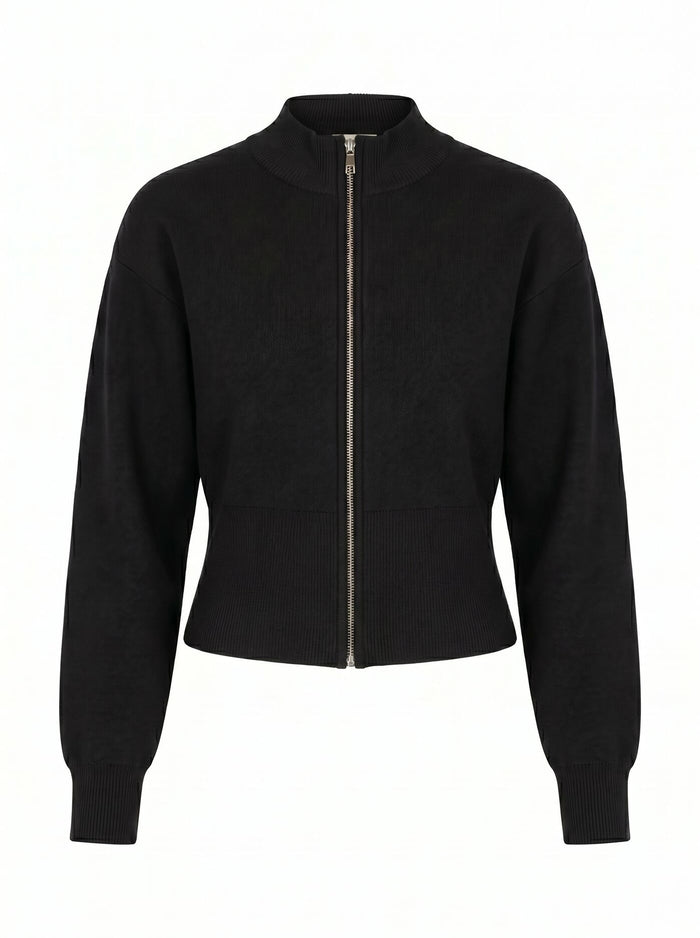 Hanna Petite Zip Knit Jacket Forever New