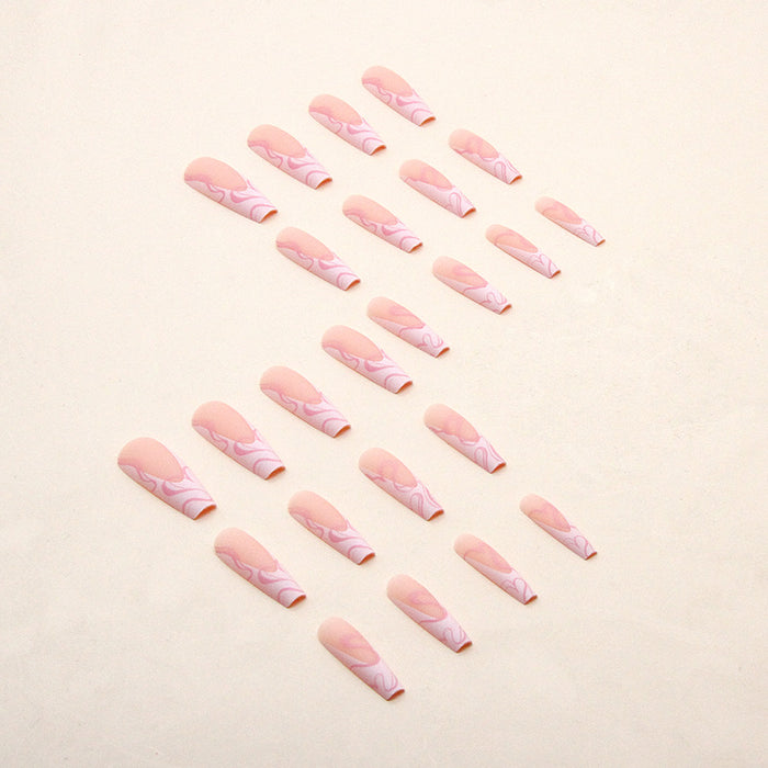 💅✨Heart Stripe Press-On Nails – Salon Glam in Minutes