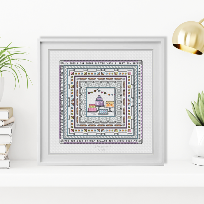 Hints of Baking Blackwork Pattern by Peppermint Purple
